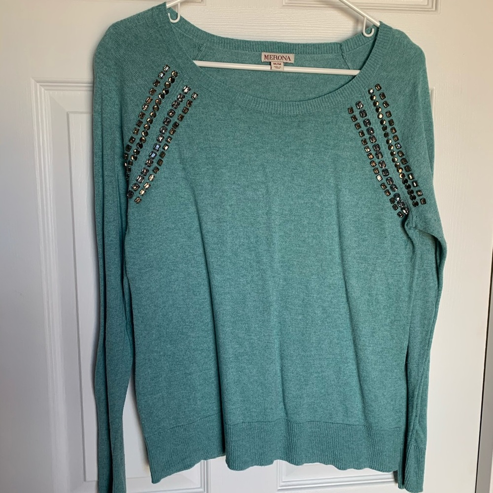 Merona sweater with gem stone detail